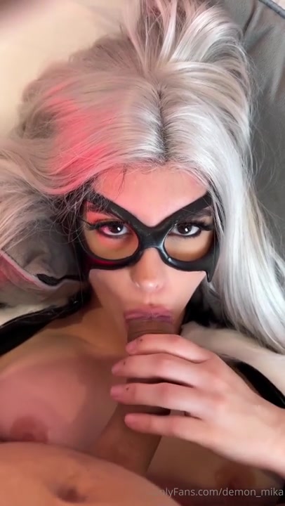 Demon Mika Black Cat Girl Gets Fucked And Cum In Mouth