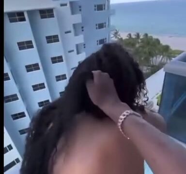Murda B Gets Fucked By Her Boyfriend On The Hotel Balcony